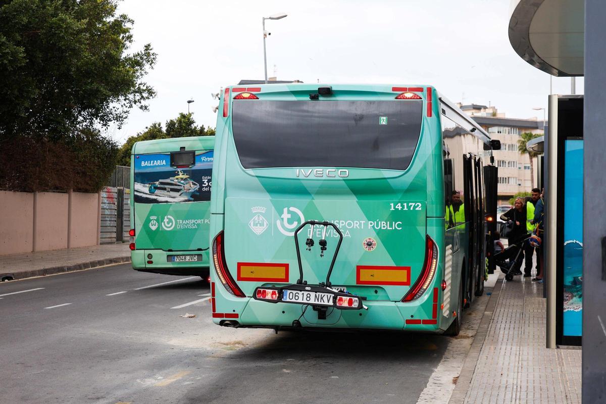 Imágenes del inicio de la nueva contrata de autobuses de Ibiza