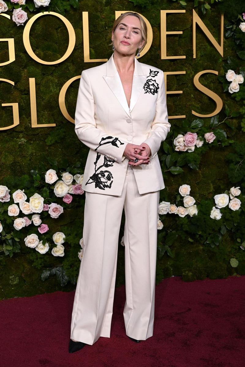 Kate Winslet en la alfombra roja de los Globos de Oro