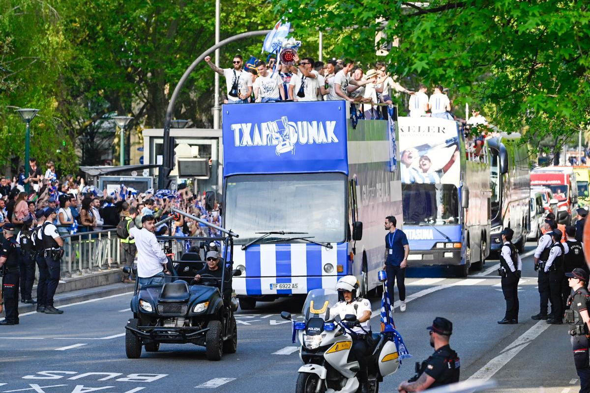 La fiesta de la Real Sociedad tras ganar la Copa del Rey.