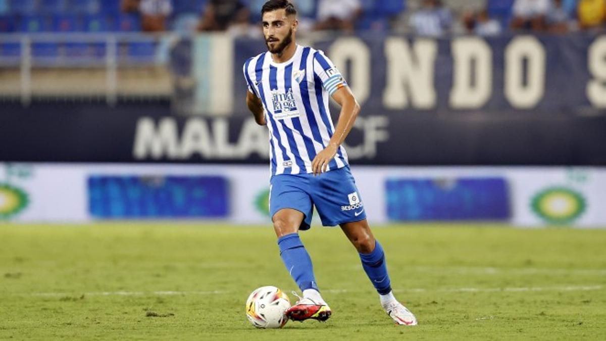 Luis Muñoz, durante el Málaga-Alcorcón de esta temporada.