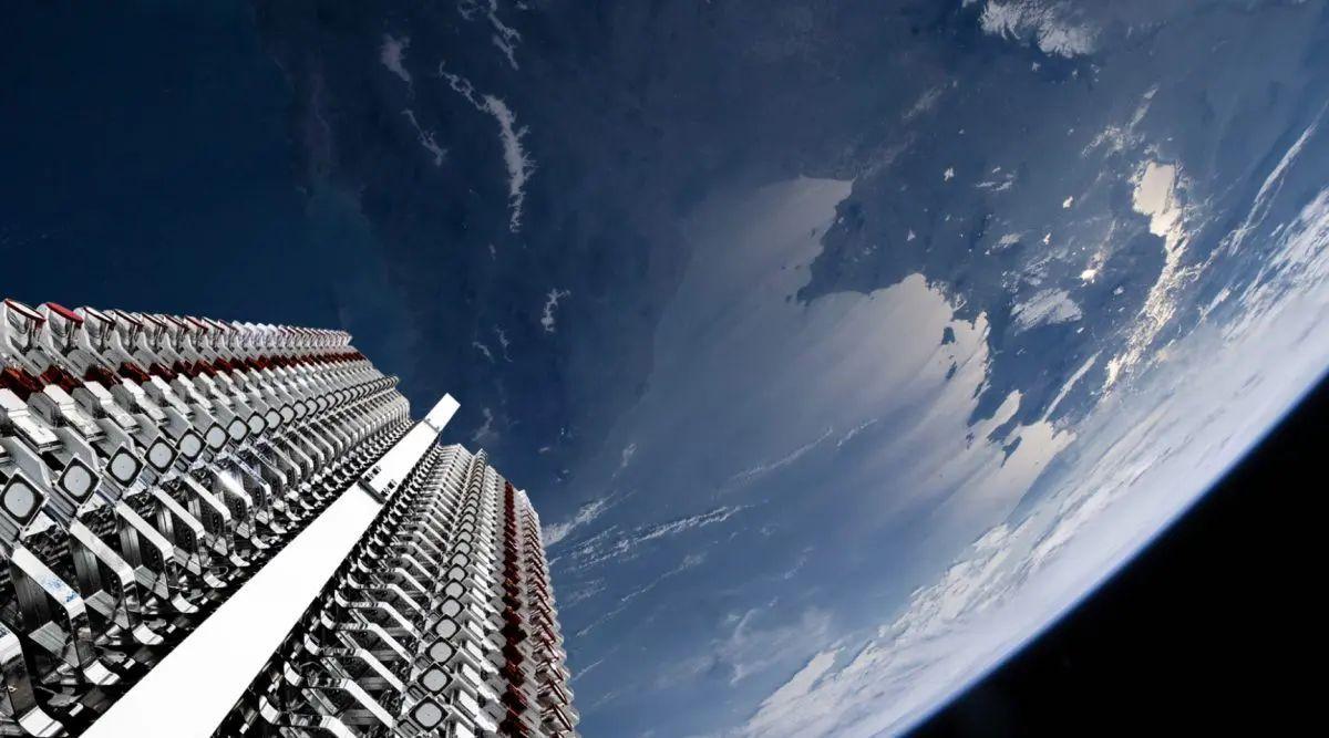 Batería de satélites Starlink listos para ser liberados a la órbita terrestre