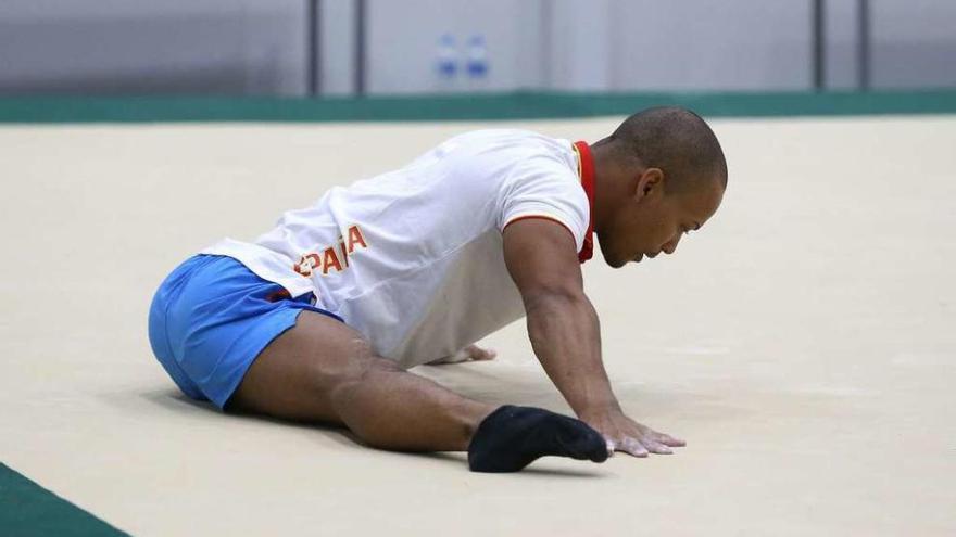 Zapata, durante un entrenamiento en Río de Janeiro. // Efe