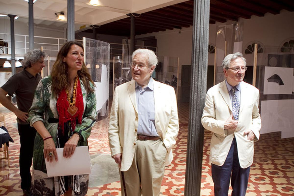 Benedetta Tagliabue, Oriol Bohigas i Rafael Moneo. Benedetta Tagliabue, Oriol Bohigas i Rafael Moneo.