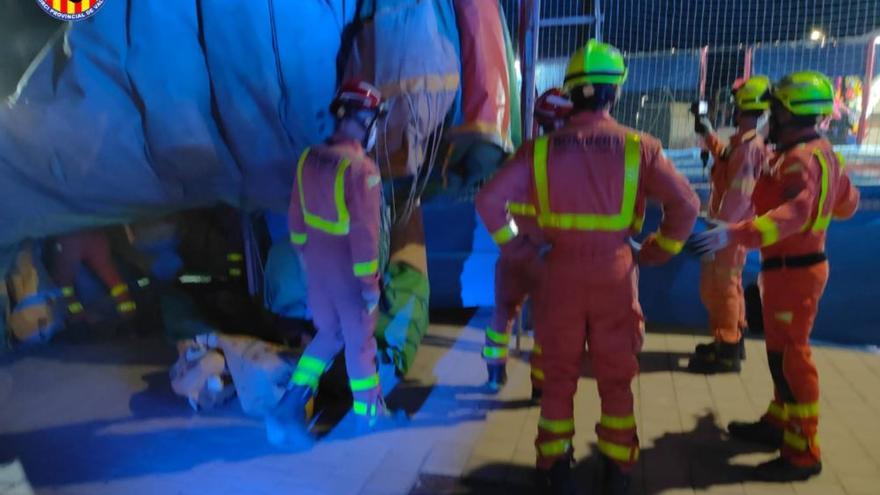 Grave accidente en la feria de Mislata al volarse un castillo hinchable