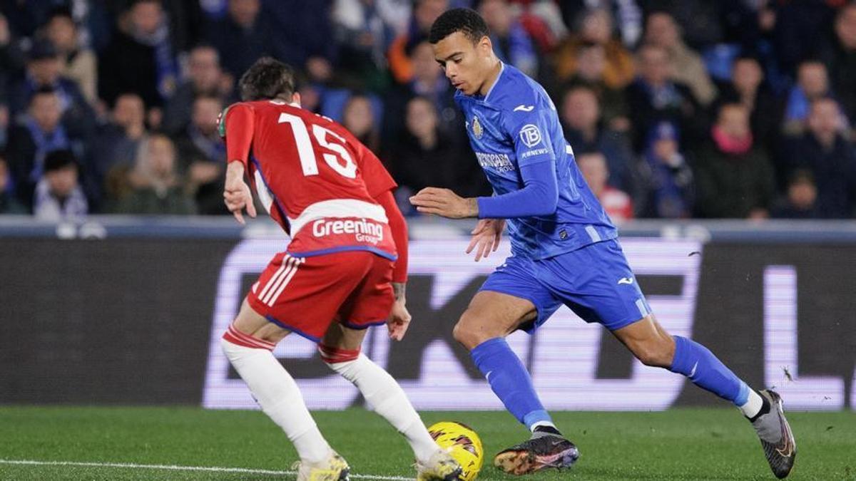 Greenwood, con la camiseta del Getafe