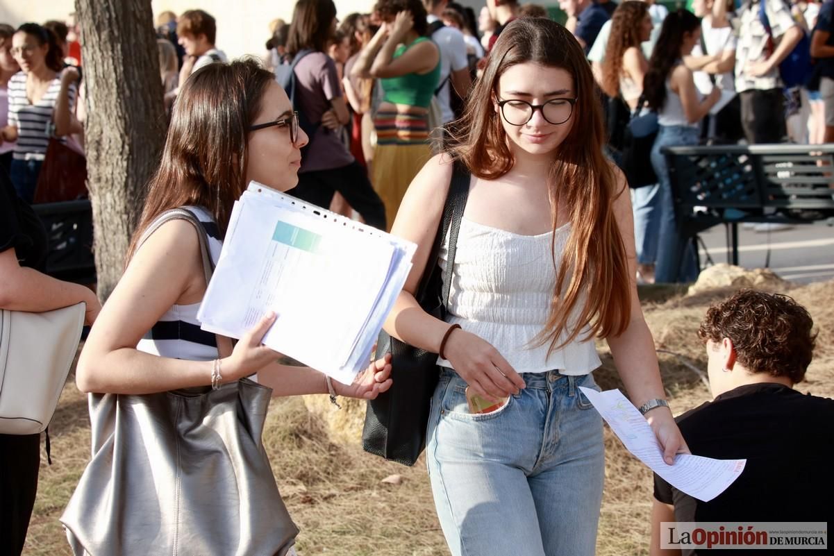 Primera jornada de la PAU en el campus de Espinardo