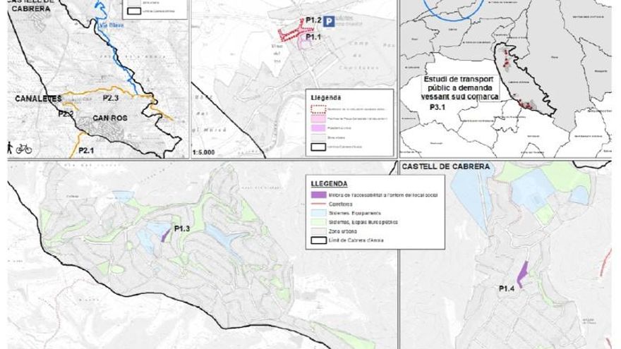 Cabrera d&#039;Anoia té un mapa de la mobilitat per resoldre la connexió entre els nuclis
