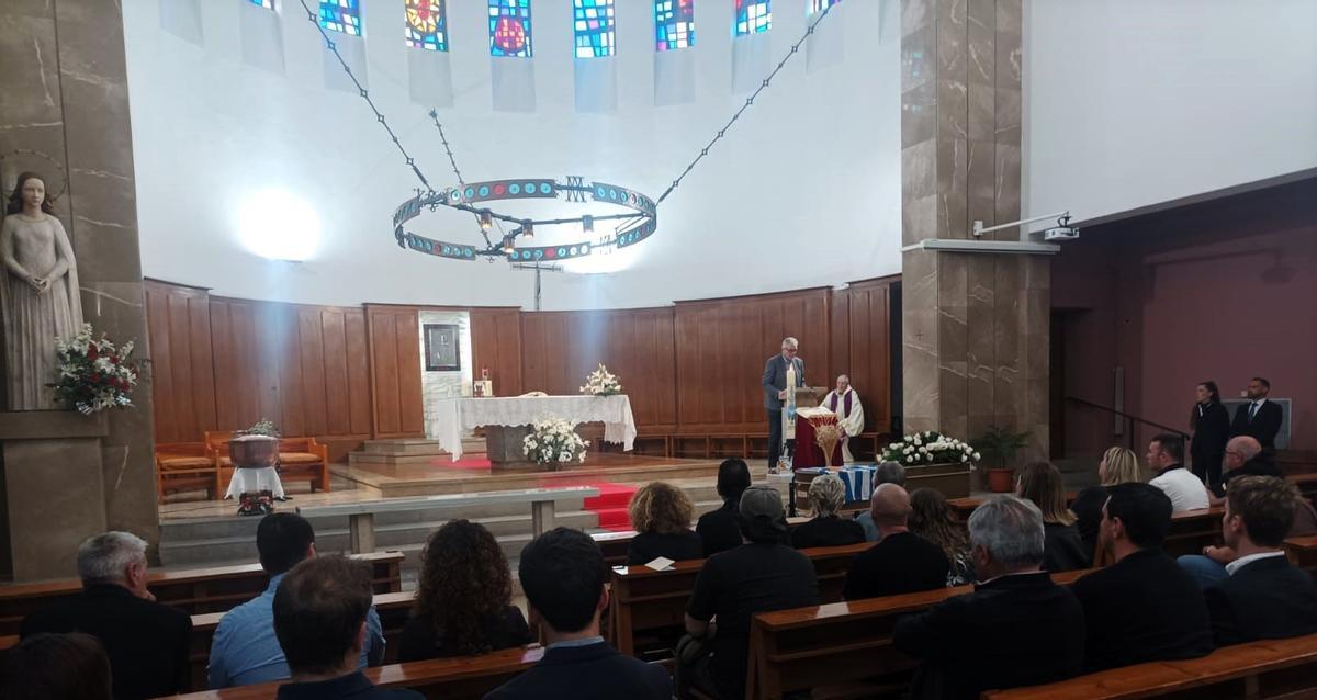 La intervenció del president de la Unió, Dani Sala, durant el funeral.