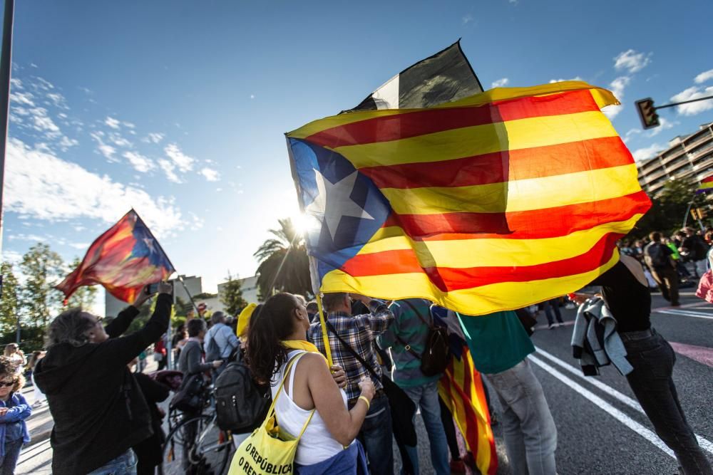 Crema de fotos del Rei davant el Palau de Congressos