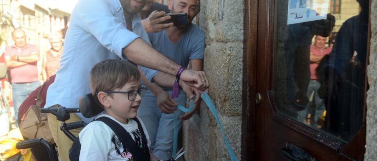 Un momento de la inauguración de la sede de GaliciAME en Cambados.