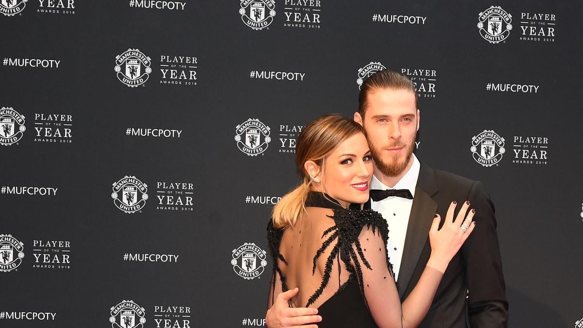 Edurne y David De Gea en los Premios Manchester United