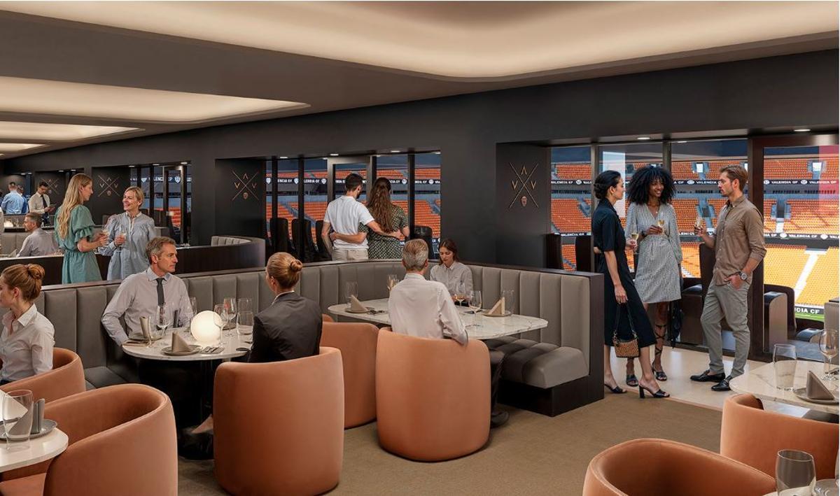 Zona de hospitality del futuro Nou Mestalla
