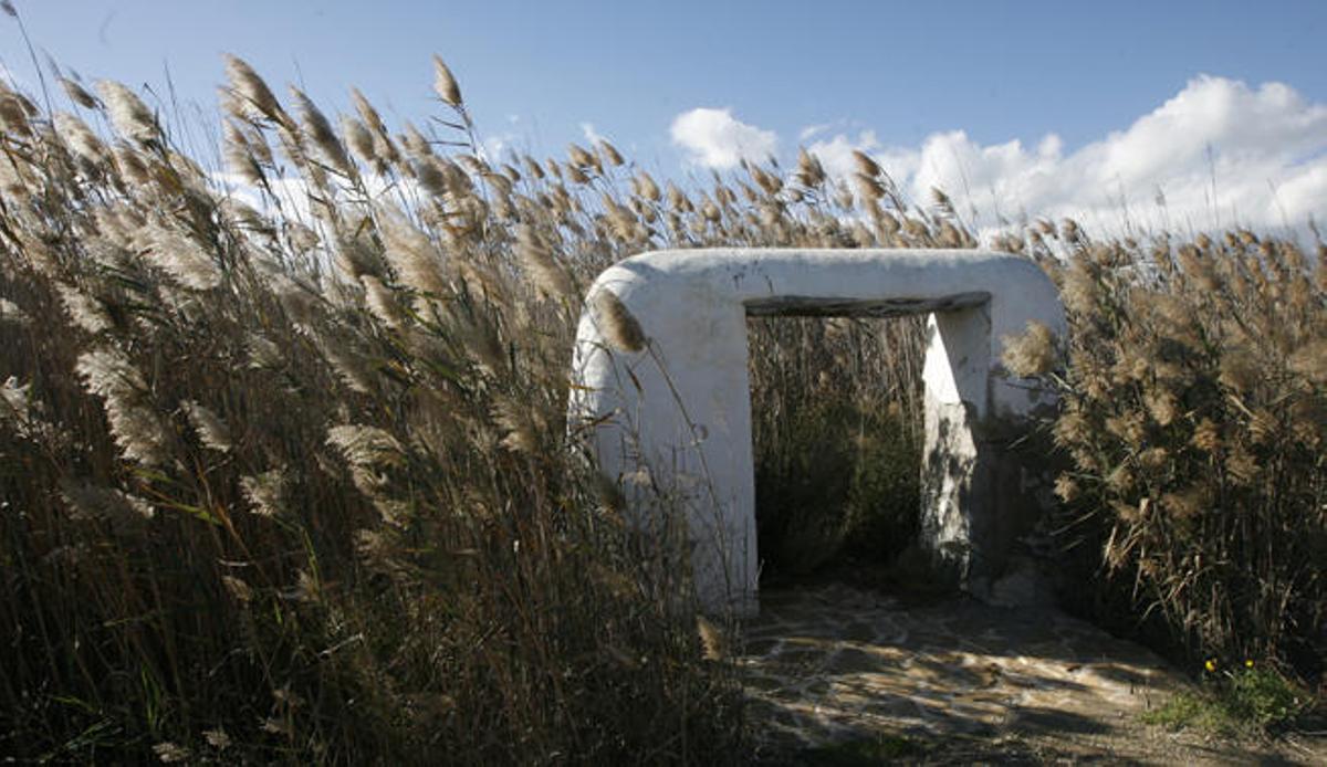 Un ´portal de feixa´ oculto entre la vegetación