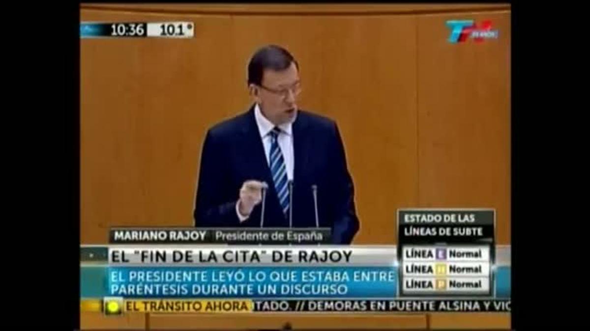 La coletilla "fin de la cita" de Rajoy llega hasta Argentina