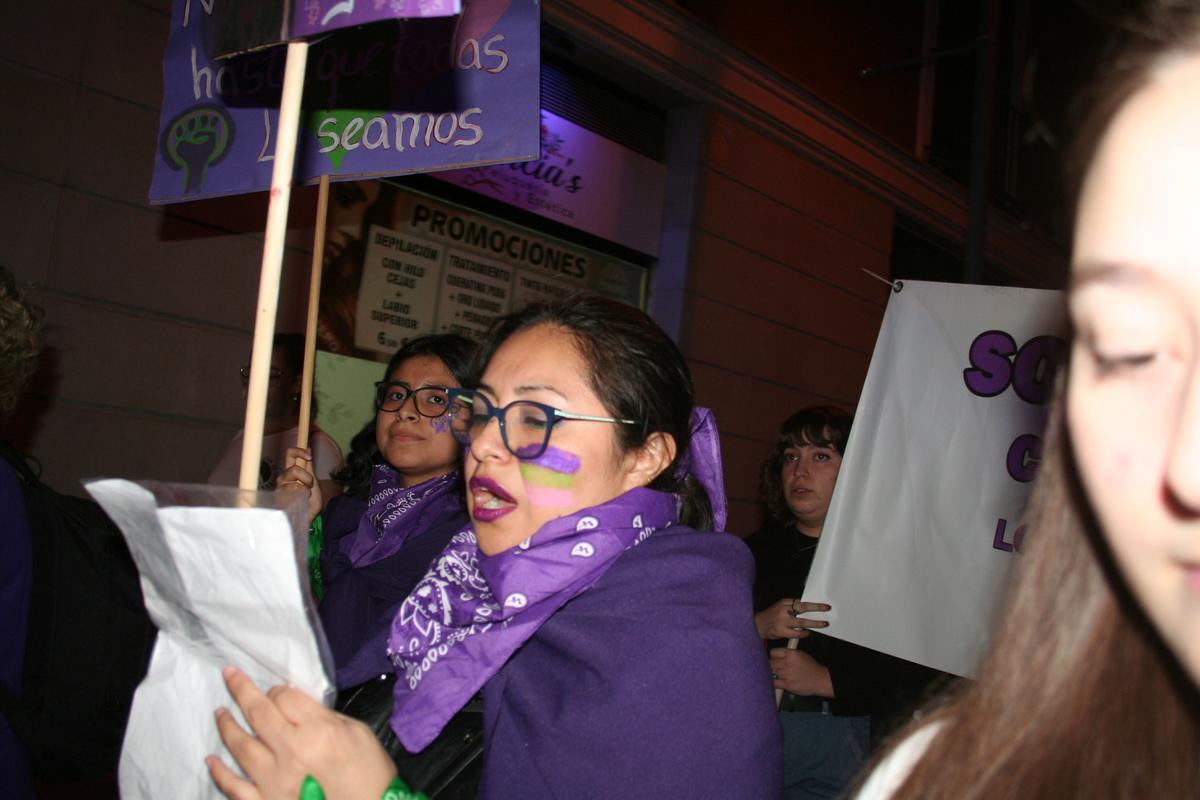 La presencia de jóvenes era destacada durante la protesta.