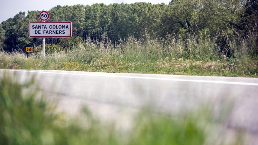 Un dels accessos a Santa Coloma de Farners on s&#039;instal·laran càmeres de videovigilància