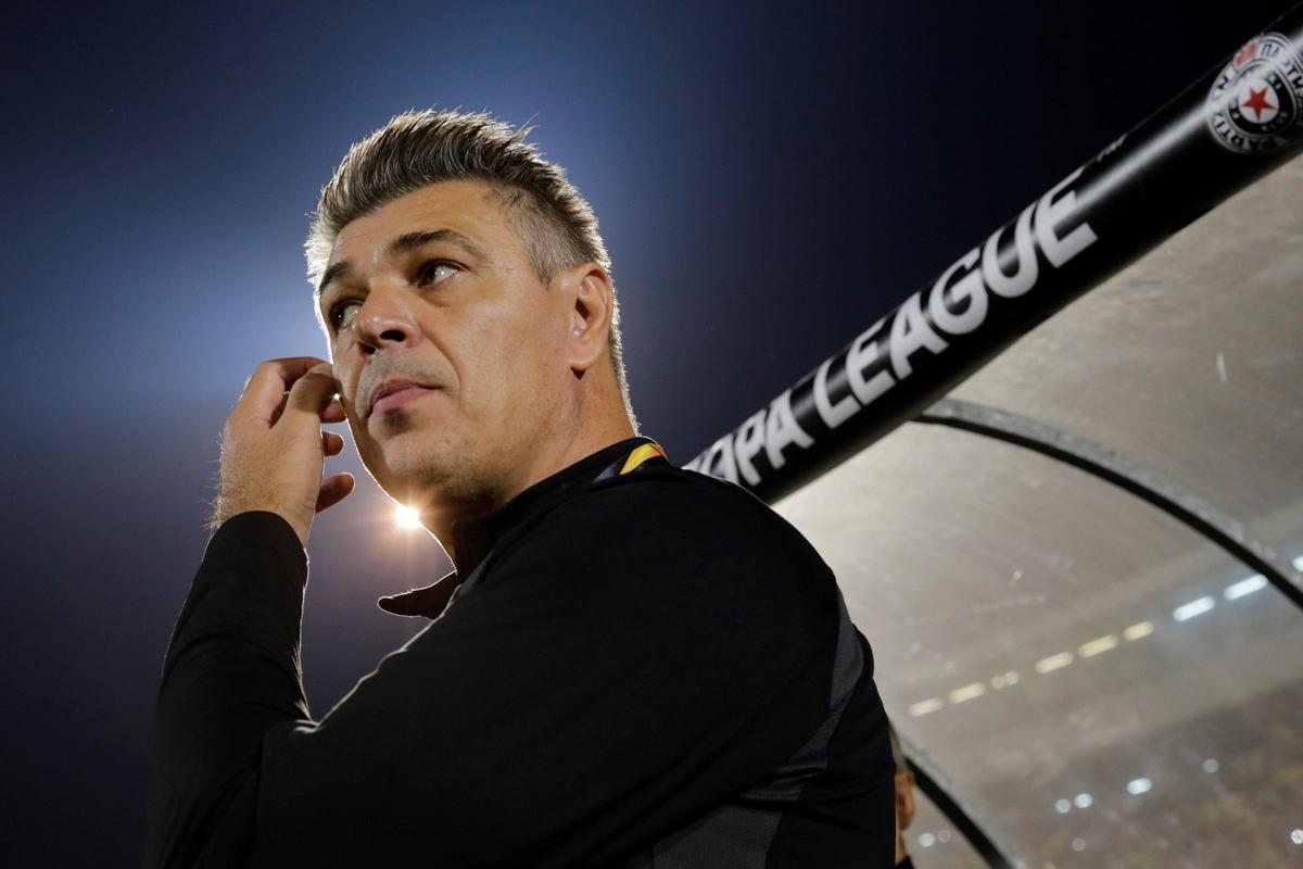 Milosevic, en una imagen durante su estancia como técnico en el Partizan