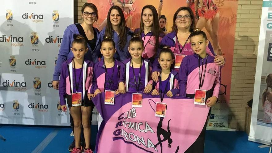 Les gimnastes per conjunts del Club Rítmica Girona · Club Rítmica Girona