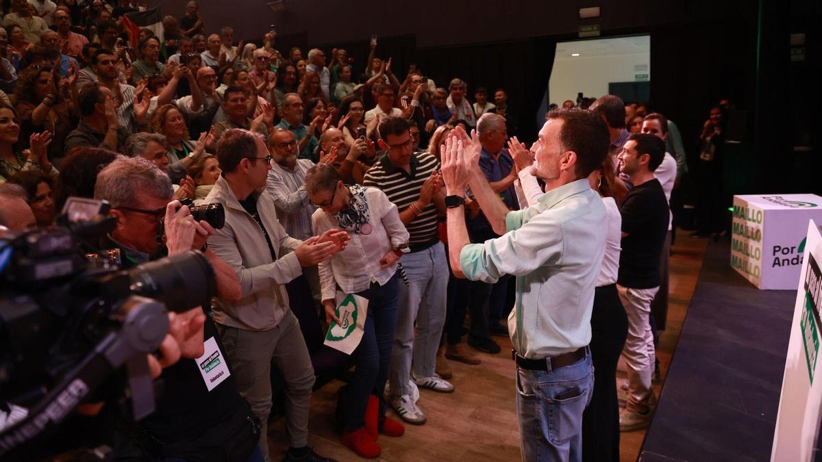 Antonio Maíllo, en un acto de campaña de Por Andalucía.