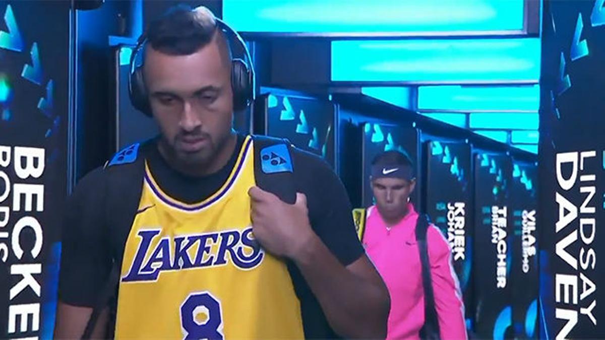 Kyrgios homenajeó a Kobe Bryant antes del partido contra Nadal