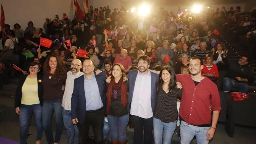 Imagen del acto de campaña celebrado ayer por Unidas Podemos-EU en el auditorio provincial.