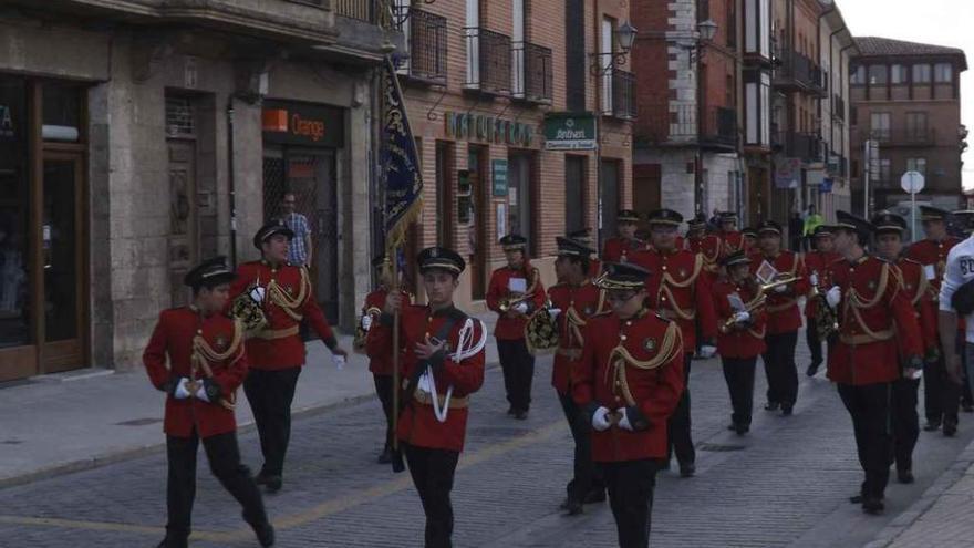 La banda, durante esta Semana Santa.