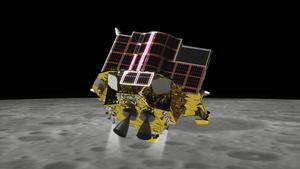 Una ilustración de la SLIM (Smart Lander for Investigating Moon), que ha llegado a la Luna.