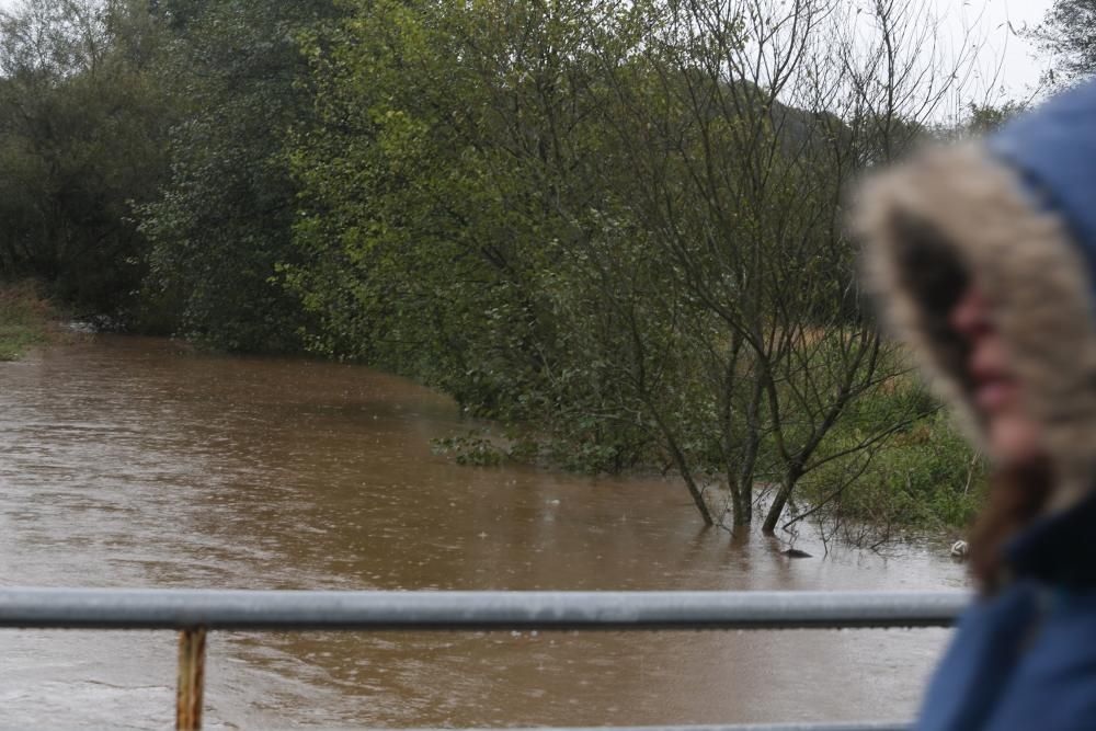 Inundaciones en la comarca de Avilés, ayer