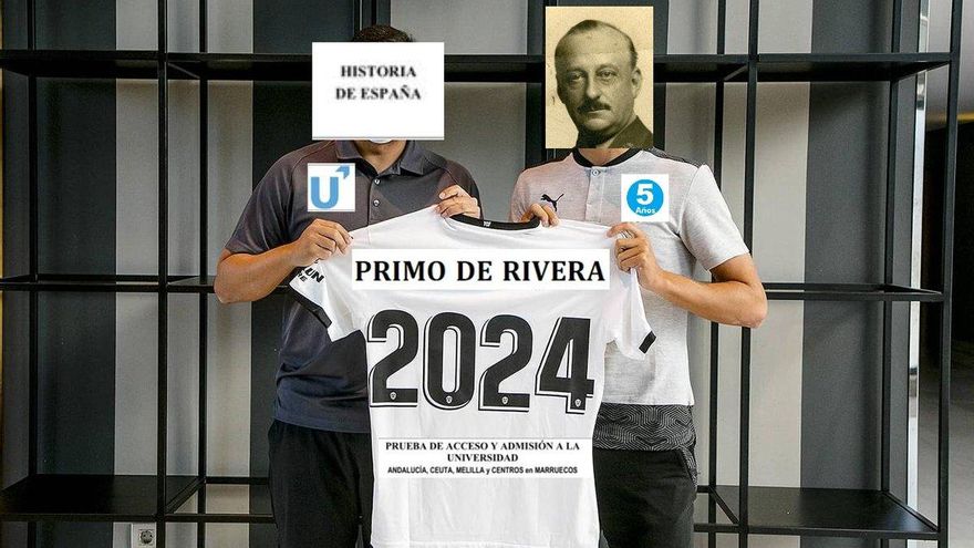 Franco sustituye a Primo de Rivera en la Selectividad de Andalucía y las redes estallan en memes