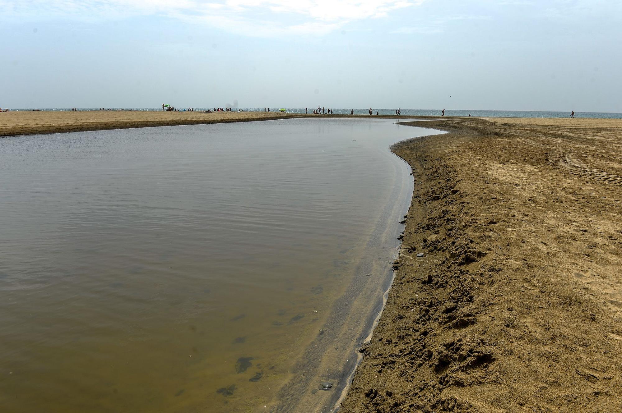 La Charca de Maspalomas después del ciclón Hermine