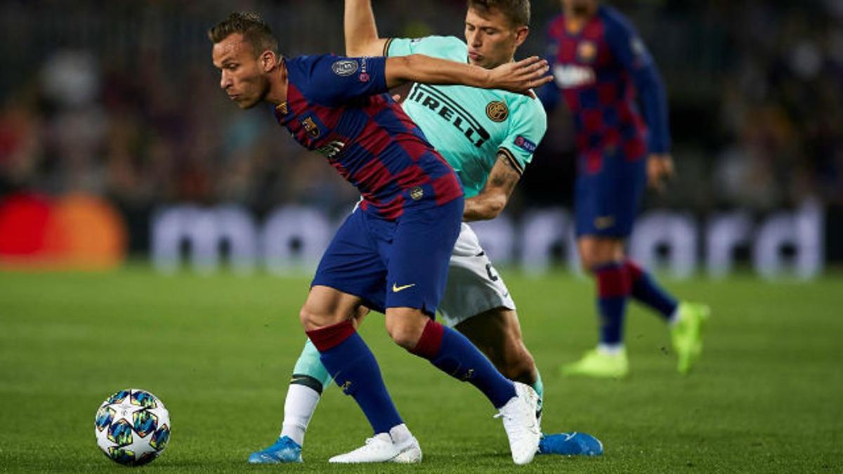 Arthur falló una clara ocasión ante el Inter