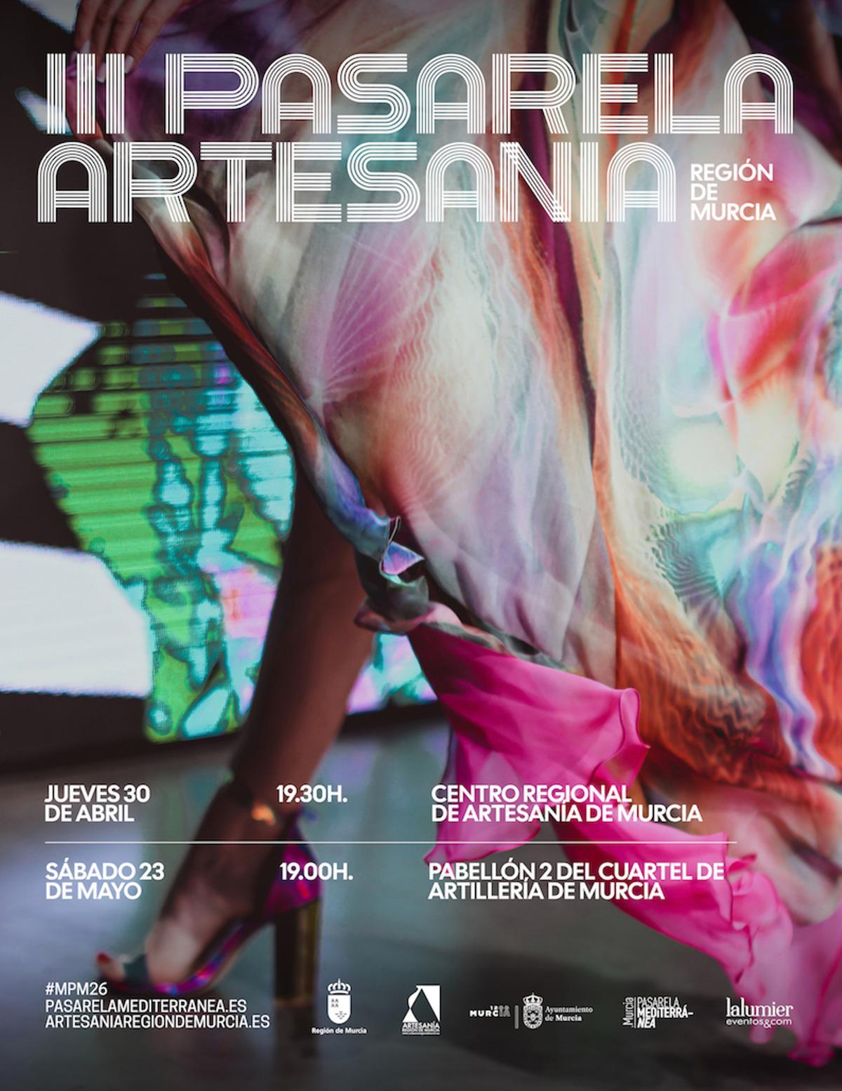Cartel publicitario de la III edición de la Pasarela Artesanal de la Región de Murcia