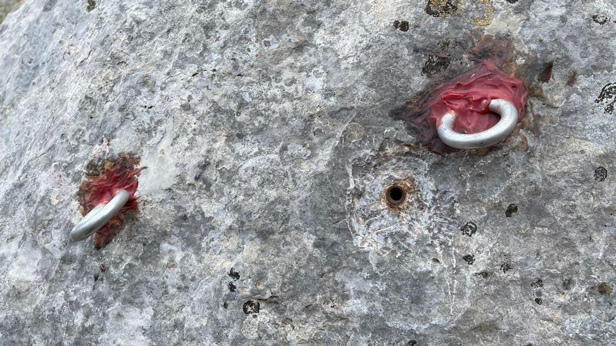 Denuncian el &quot;impacto visual&quot; de estos anclajes en la Serra.