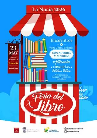 28 autores participarán en la X Feria del Libro este sábado