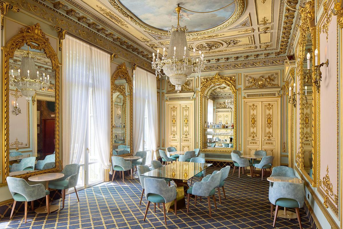 Un salón centenario del hotel Continental Palacete, situado en la Rambla de Catalunya.