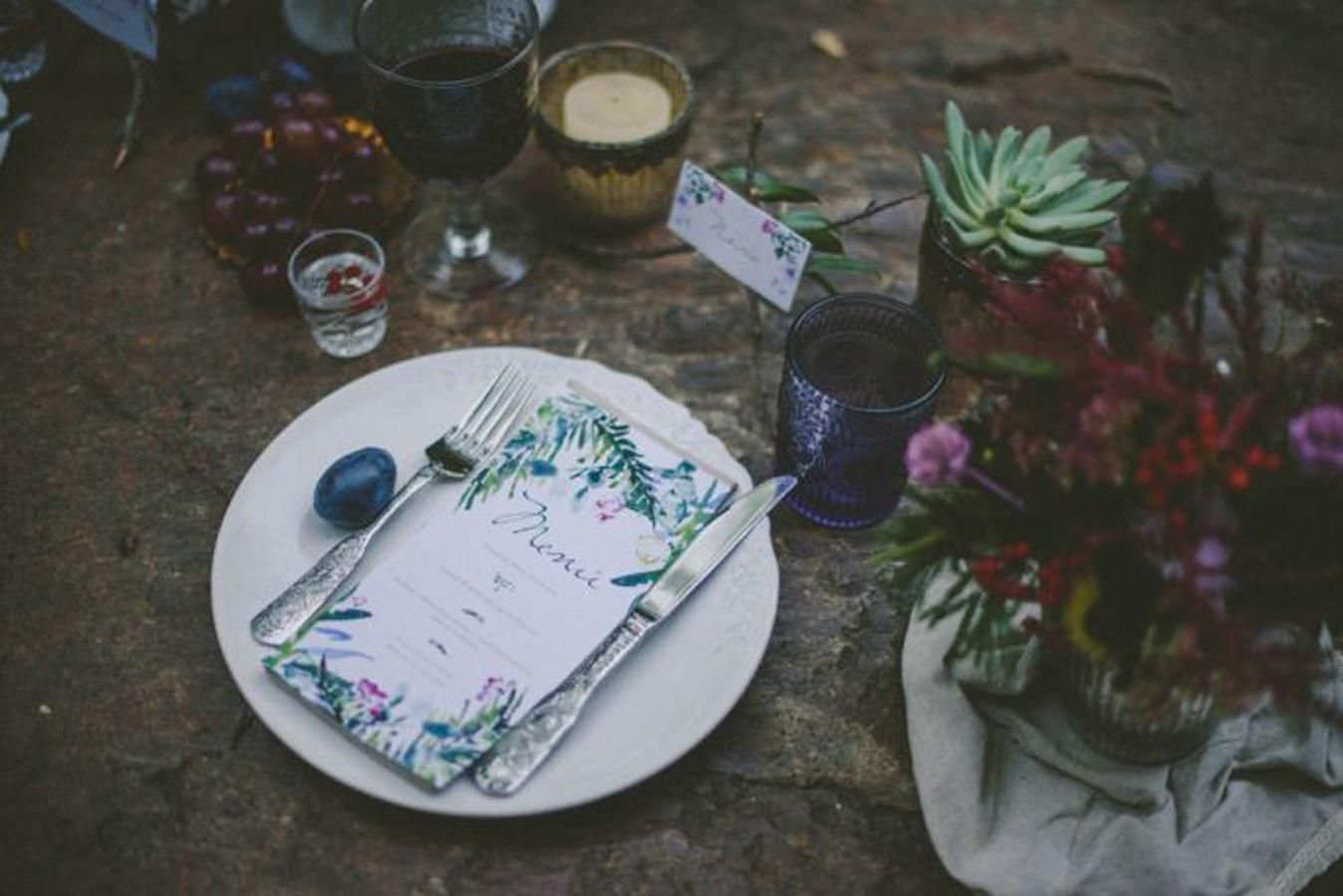 Decoración boda: diseño del menú