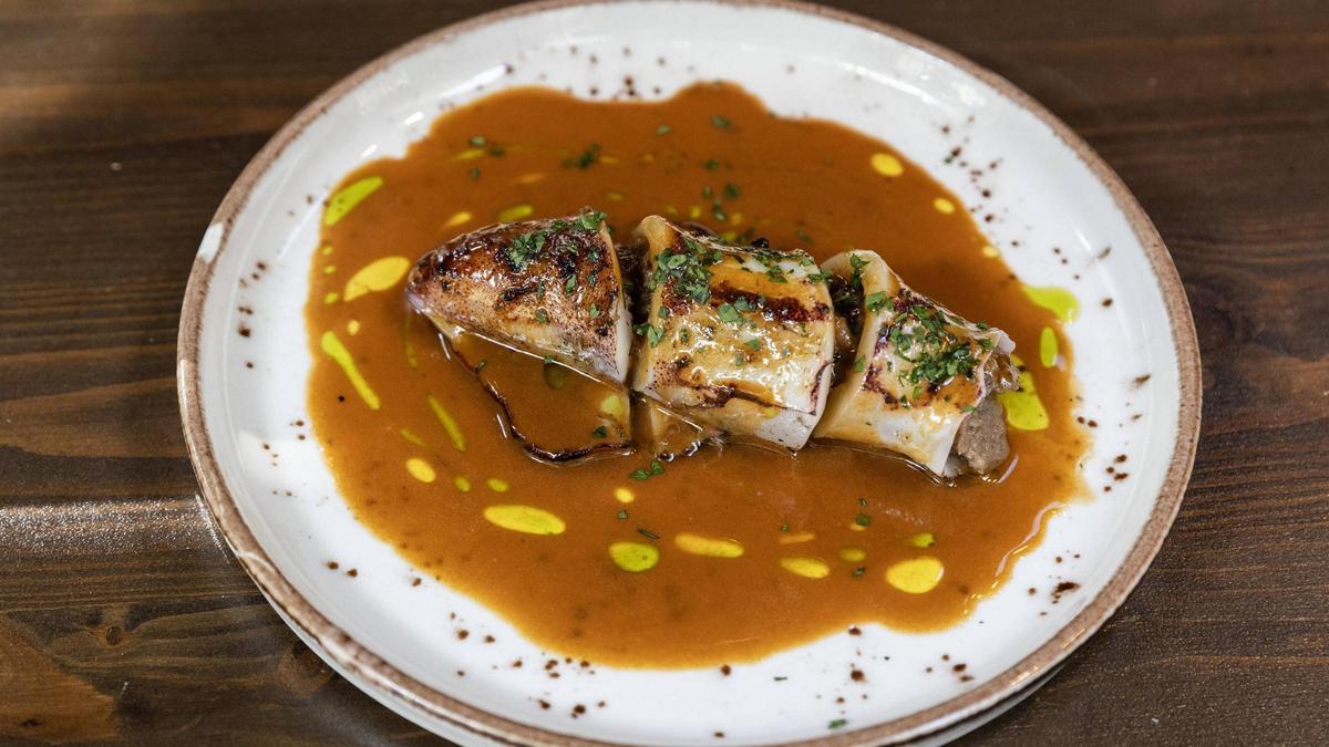 El calamar relleno de El Rectangle.