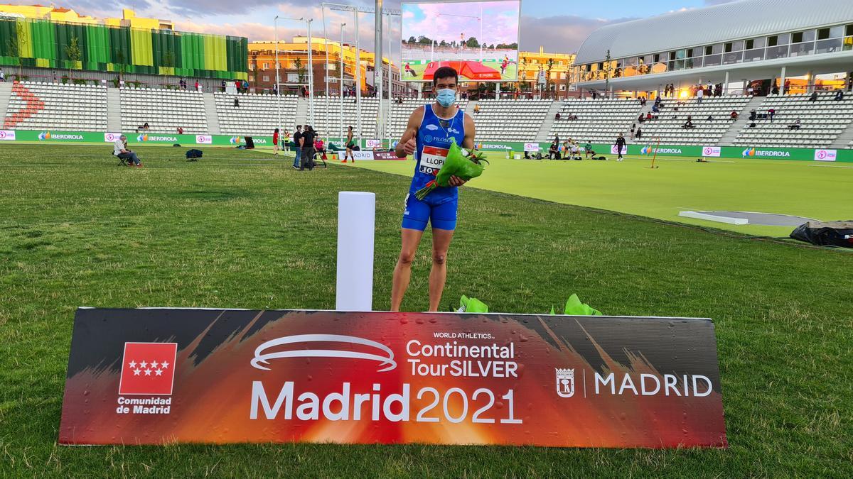 Quique Llopis, campeón del Mitin Internacional de Atletismo en Madrid