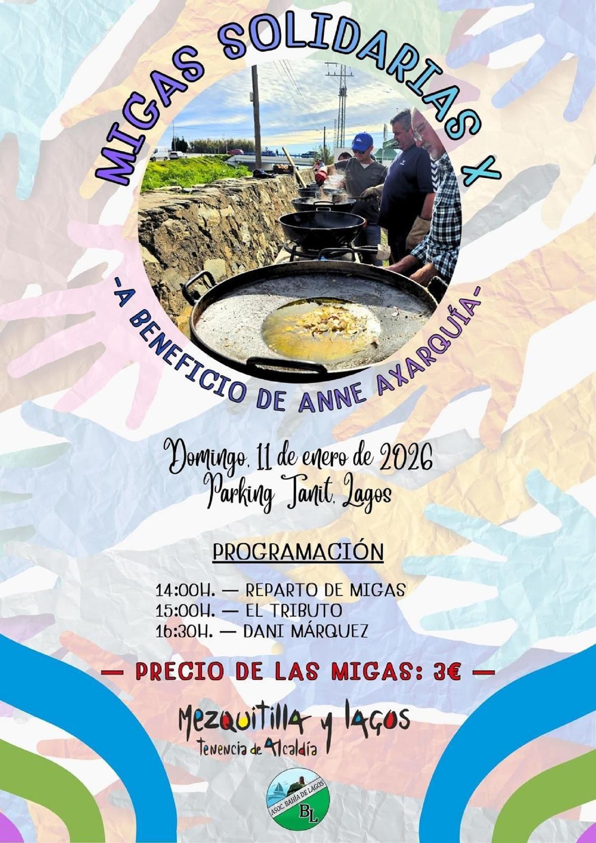 Cartel de las Migas Solidarias 2026.