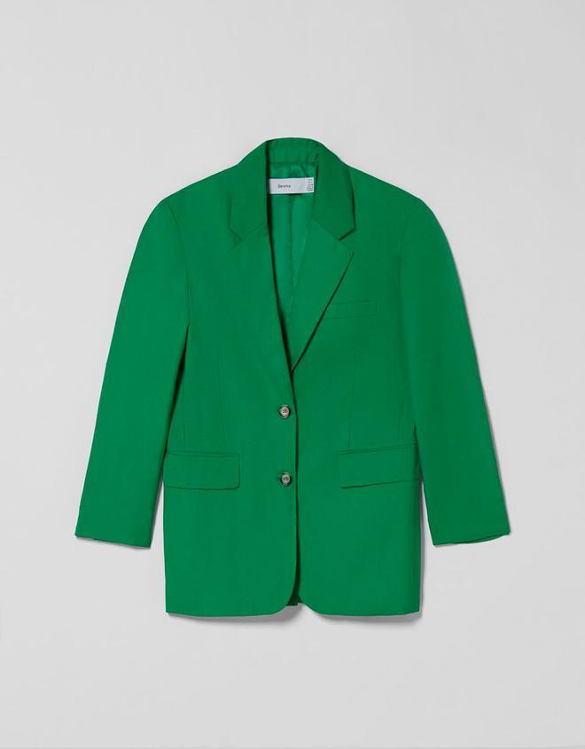 Chaqueta verde de Bershka