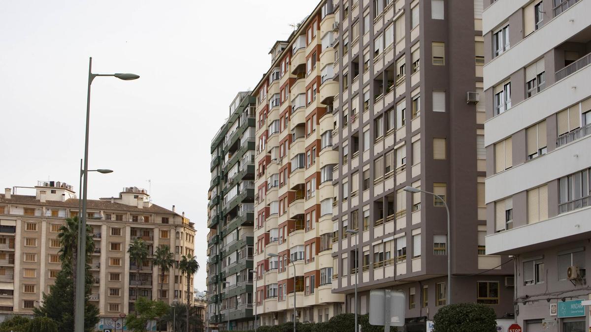 Diversos blocs de vivendes a Alzira, en una imatge d’arxiu