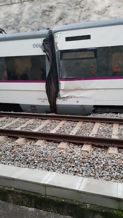 Accident entre dos trens entre Manresa i Sant Vicenç de Castellet