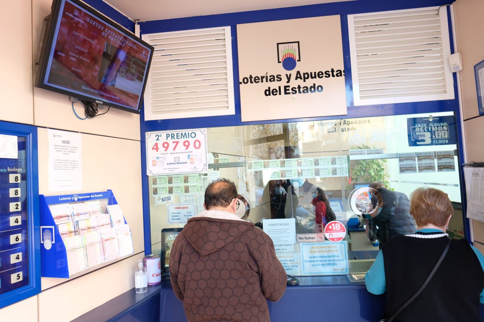 El primer quinto premio de la Lotería de Navidad deja más de 3,5 millones de euros en Novelda