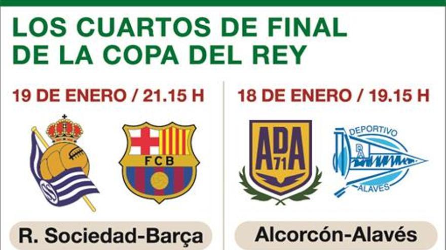 Real y Celta serán los rivales de Barça y Madrid en Copa