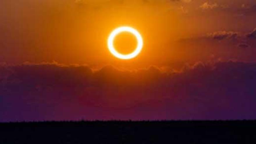 Vista del eclipse solar del año 2012.