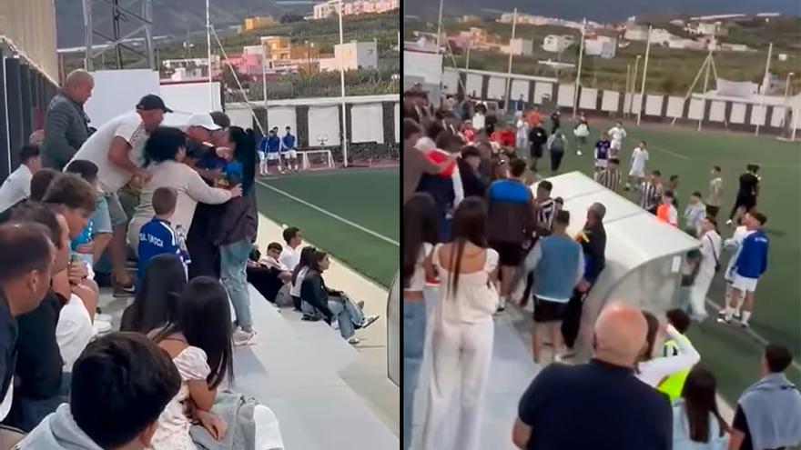 Pelea en un partido de fútbol base en Canarias