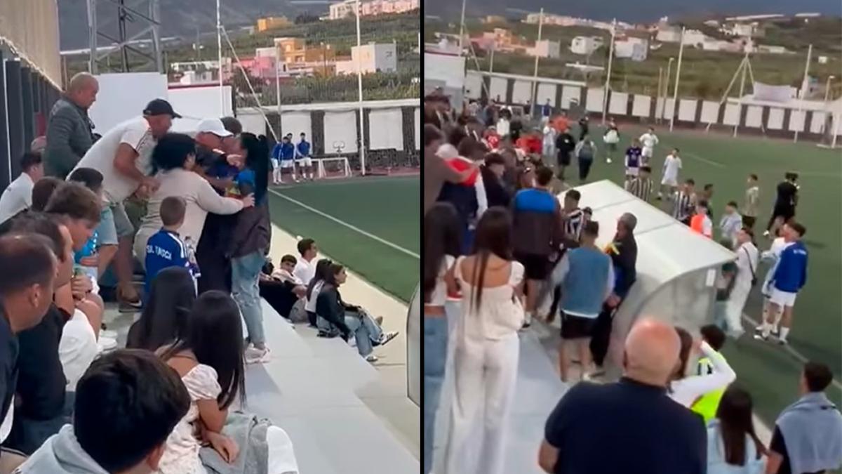 Pelea en un partido de fútbol base en Canarias