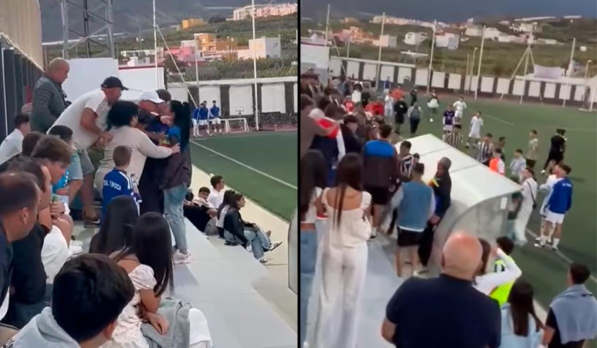 Pelea en un partido de fútbol base en Canarias