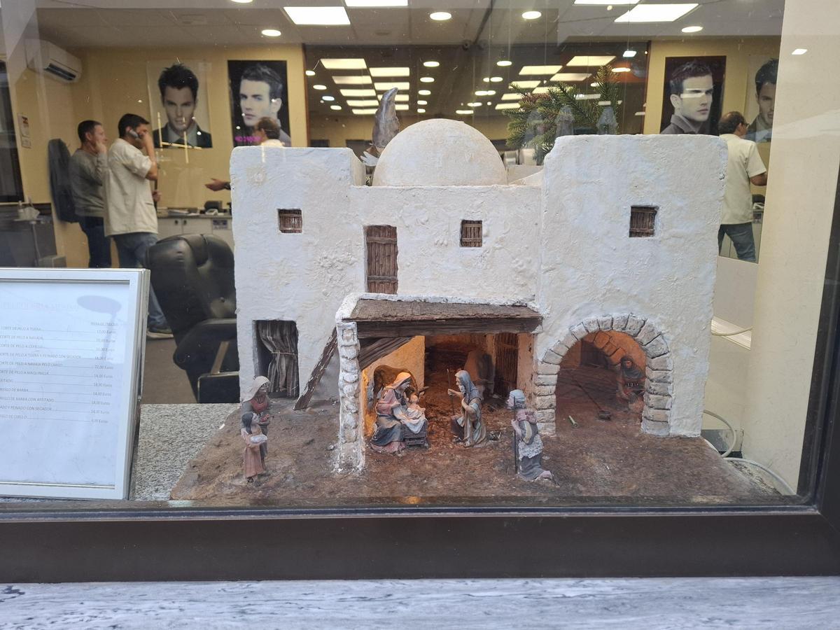 Belén decoración 'Peluquería Merino', Pozuelo