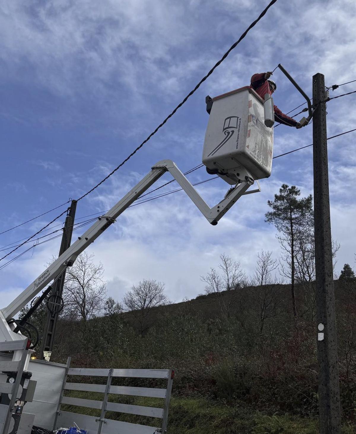 Trabajos ya iniciados en la iluminación pública.